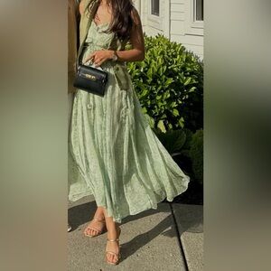 Silk dress with vest